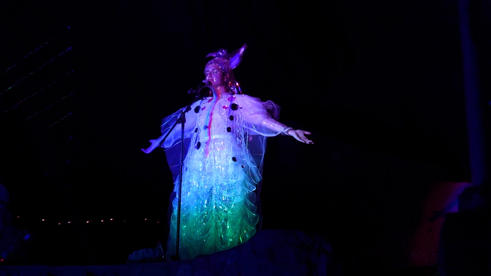 Rocio Manzur con los reflectores