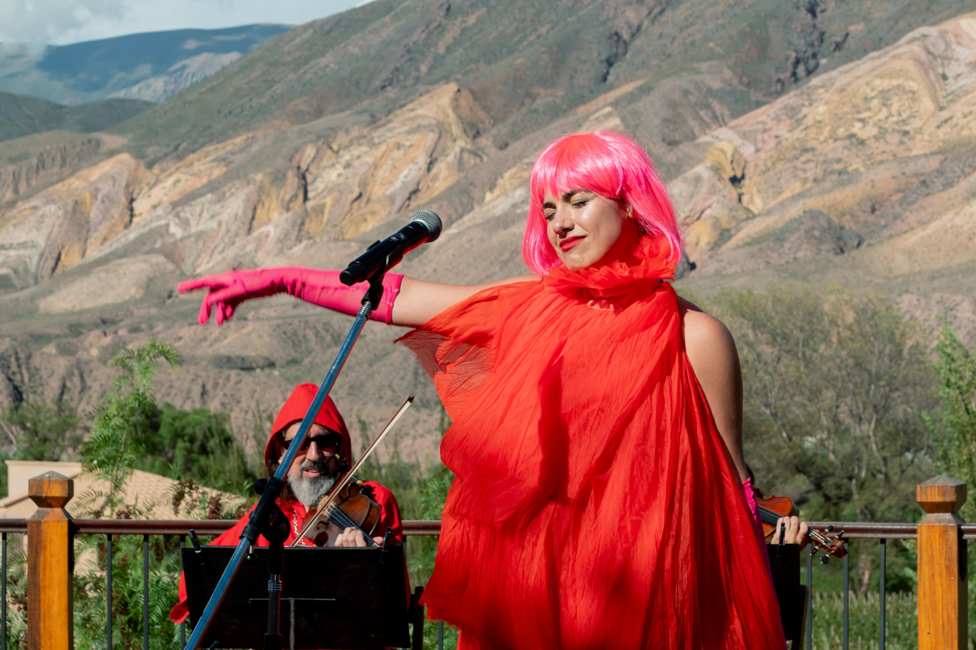 Rocio Manzur con los reflectores